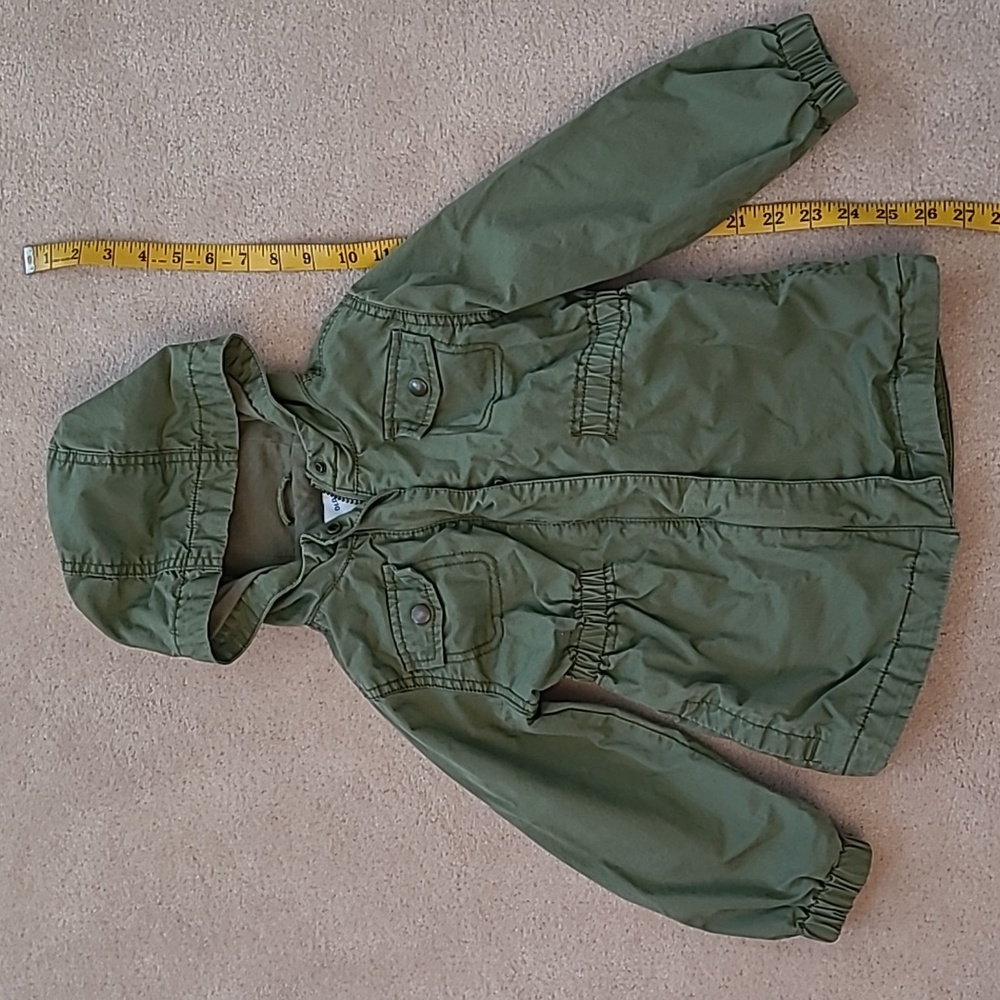 Old Navy girls military style jacket with hood Size 5T